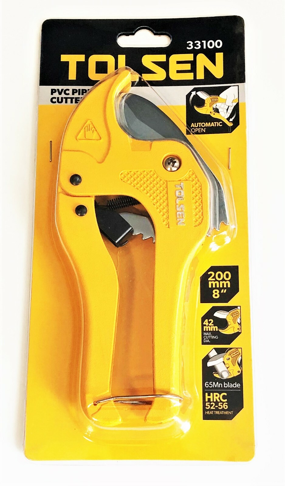 TOLSEN RATCHETING PVC PIPE CUTTER CUTS UP TO 1-5/8" O.D. PEX ABS CPVC #33100 gallery