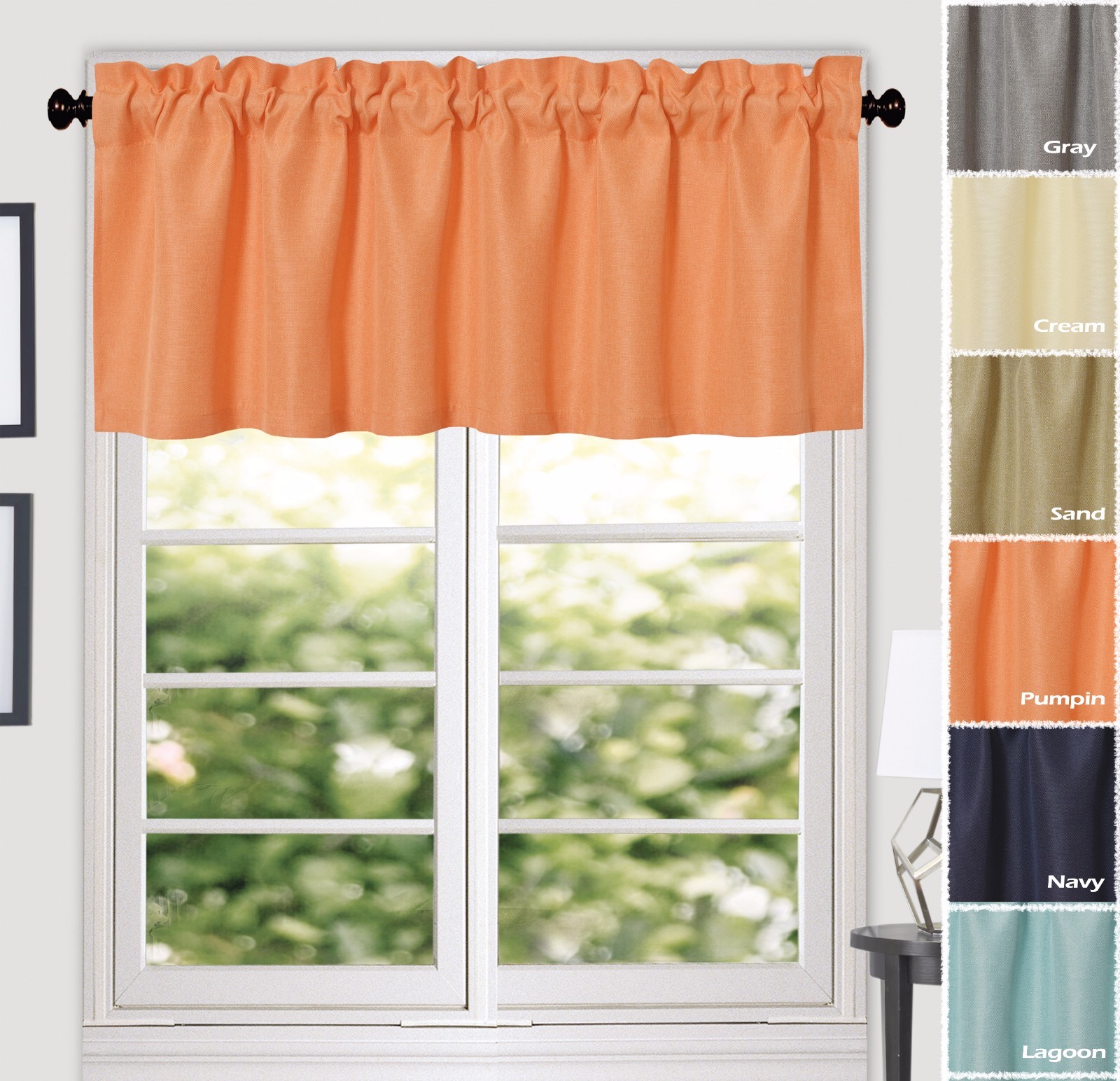 Aiking Home Solid Rod Pocket Valance for Window, 55 by 16-inch ( 1-PACK ) gallery