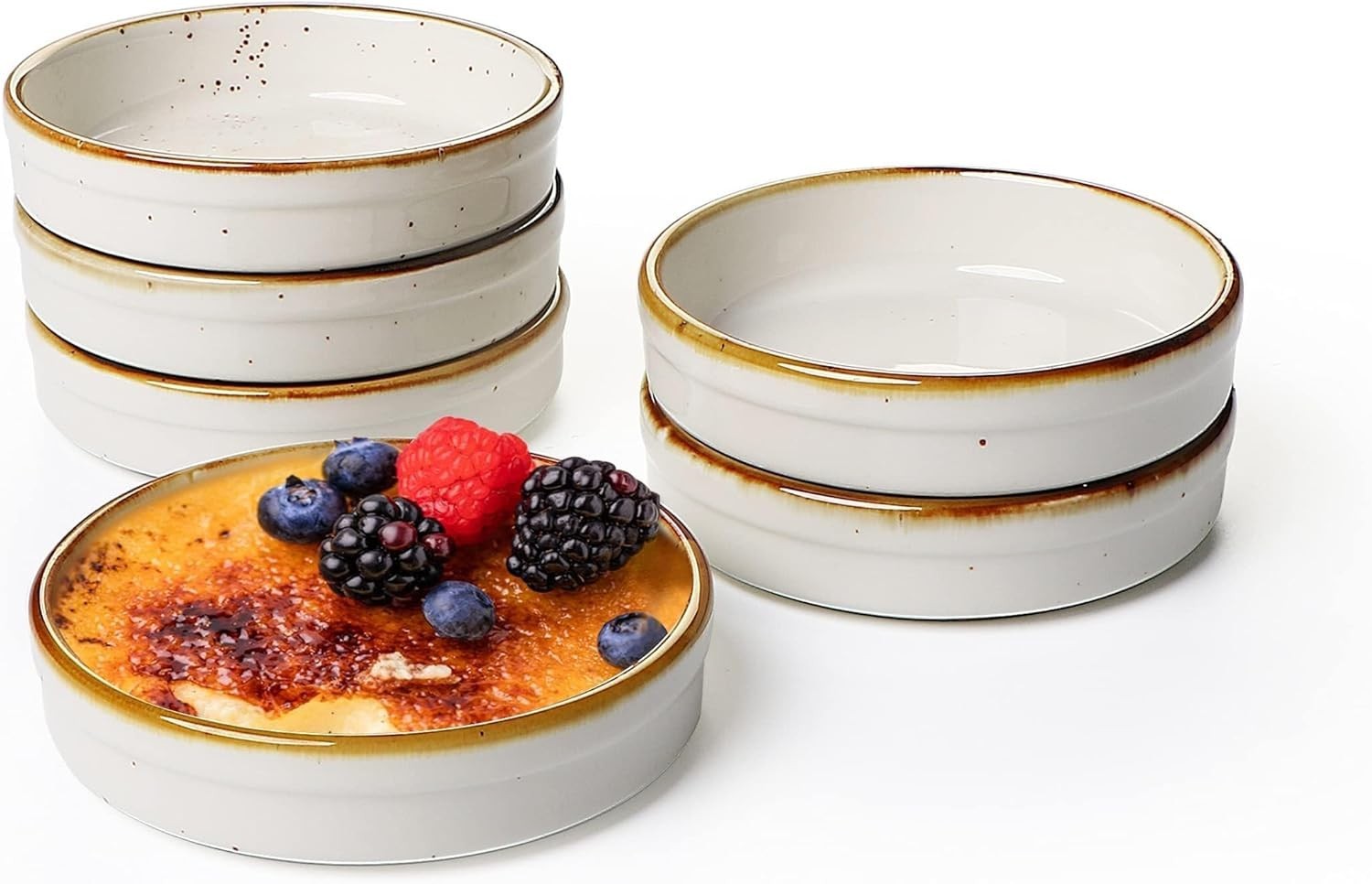 Ramekins 4 Oz - Oven Safe Shallow Ramekins for Creme Brulee - Set of 6 gallery