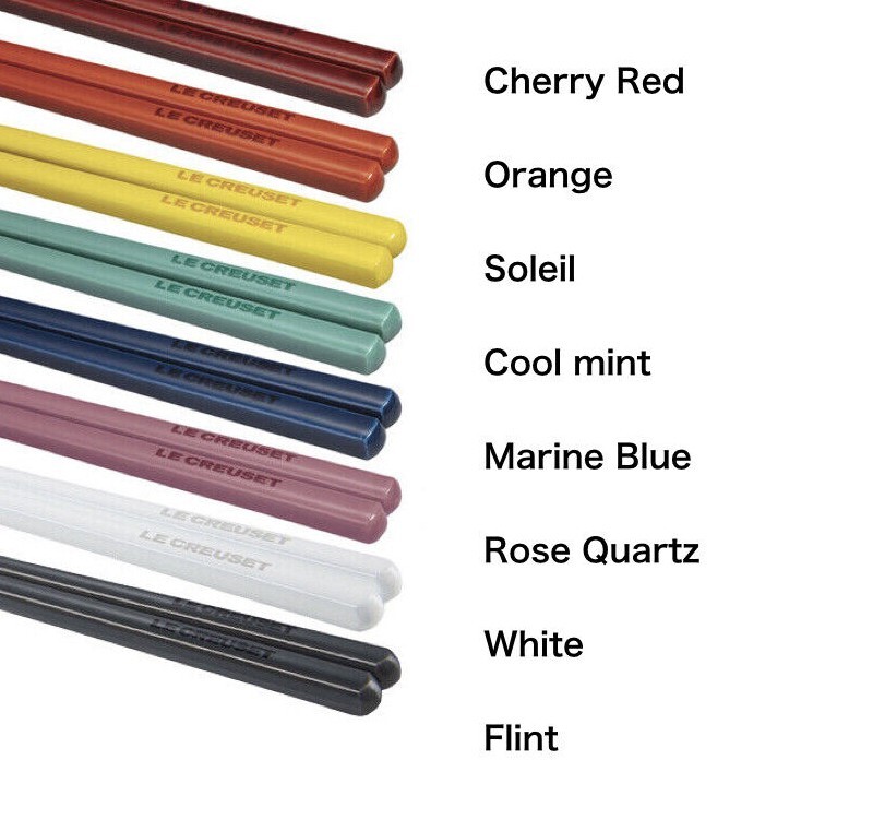 Le Creuset Square Chopstick 1 pair - choose a color - Natural wood 23cm NIB gallery
