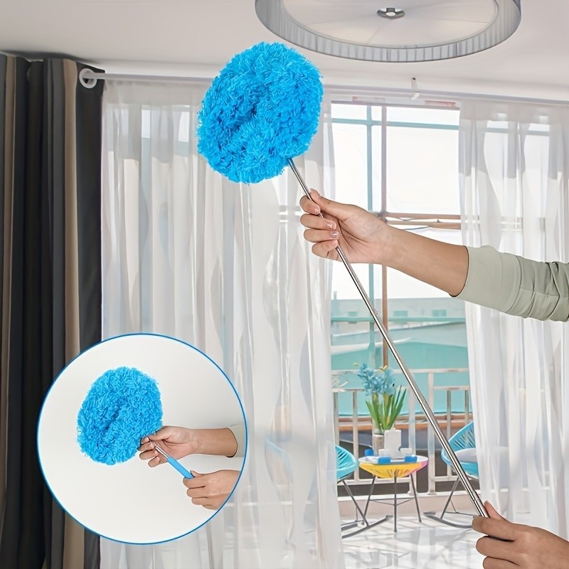 Extendable Ceiling Fan Duster – Detachable Washable Microfiber Brush (Household gallery