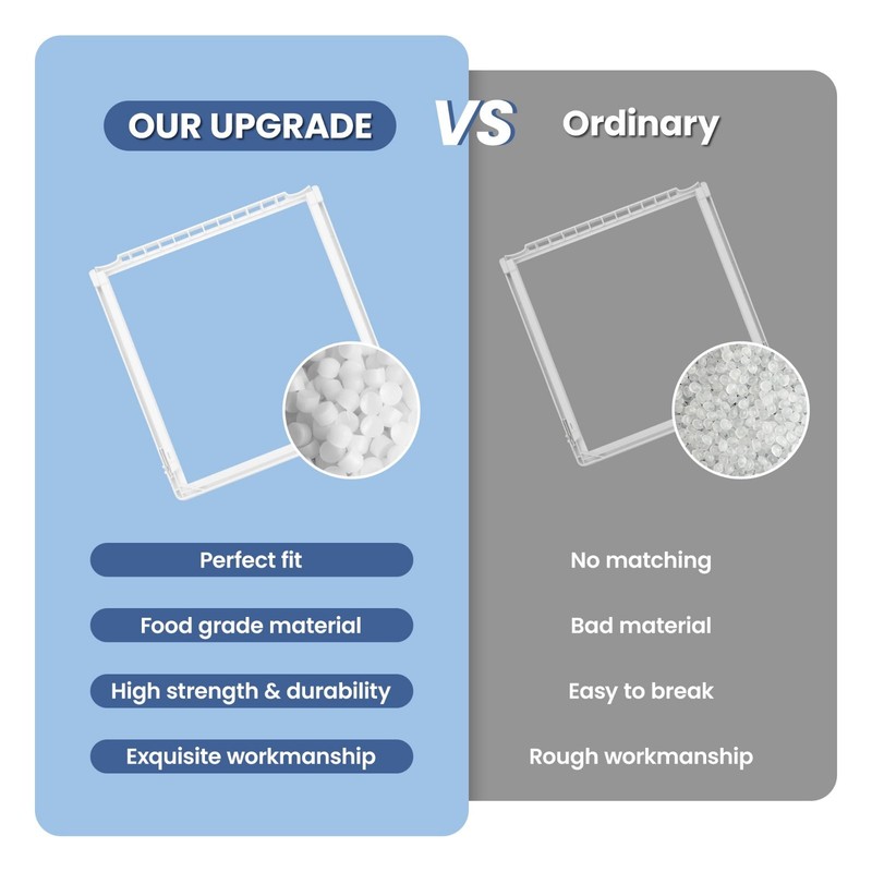Refrigerator Shelf Frame Replacement - Thick ABS Food-Grade for Fridge Models gallery
