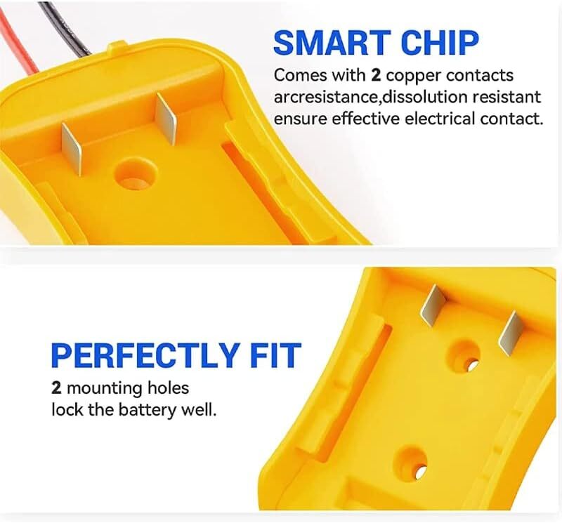 Power Connector DIY Battery Adapter Holder Dock For DeWalt 18V/20V Max Battery gallery