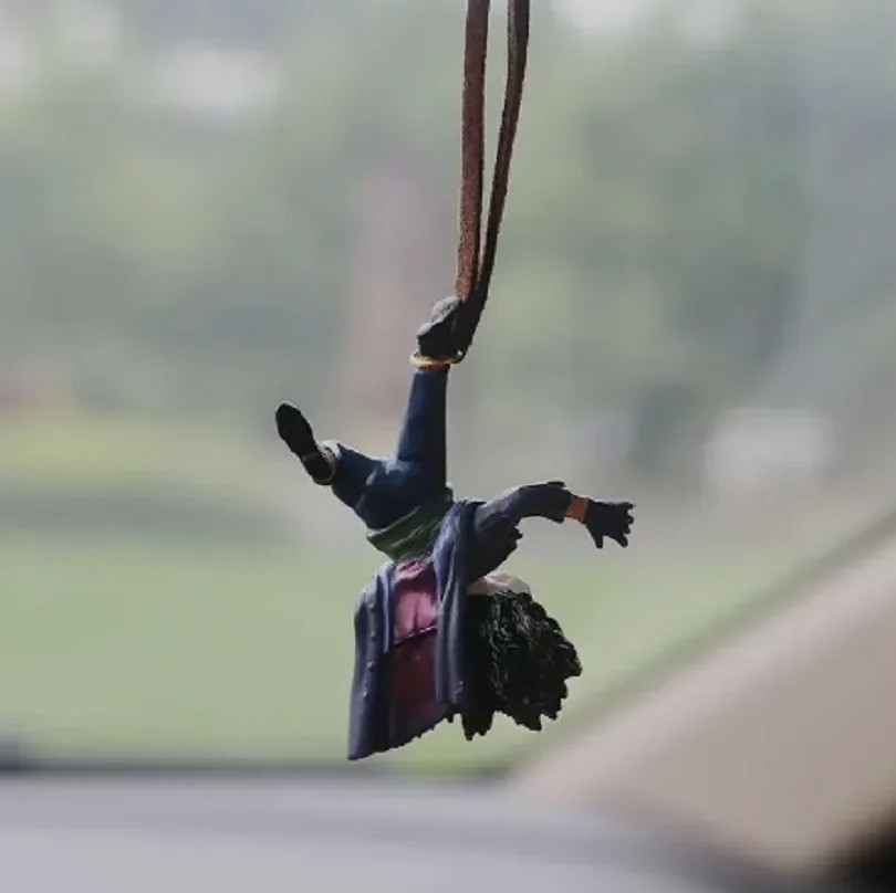 Car Rearview Mirror Pendant – Cute Resin Cowhide Cartoon Hanging Decor Joker New gallery