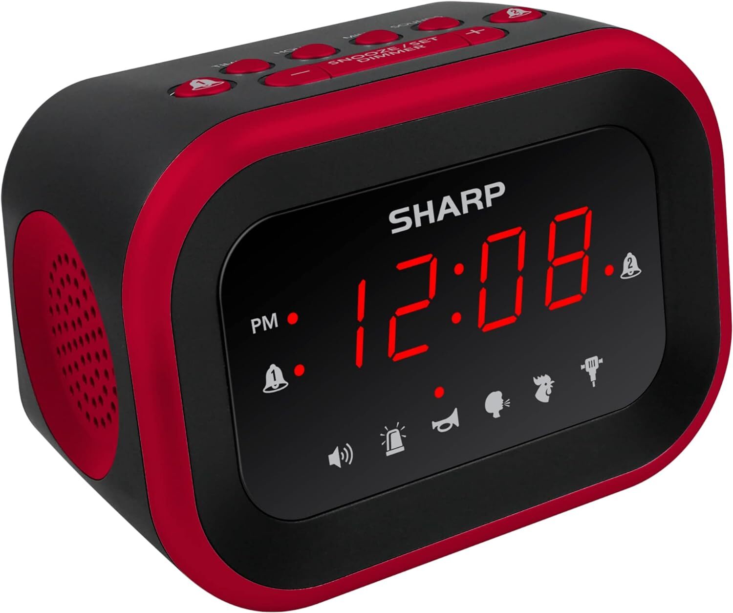 Extra Loud Alarm Clock 115Db Custom Volume Tone 6 Sounds Snooze Dimmer Control gallery