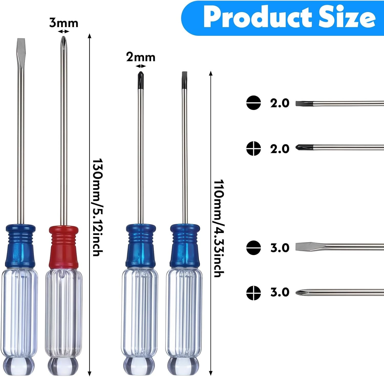4pc Small Screwdriver Set Phillips & Flat Head - Tool for Toys & Electronics gallery
