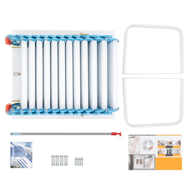 Telescopic Ladder Attic Ladder Pull Down Attic Ladder Alloy Attic Stairs 12 Step gallery