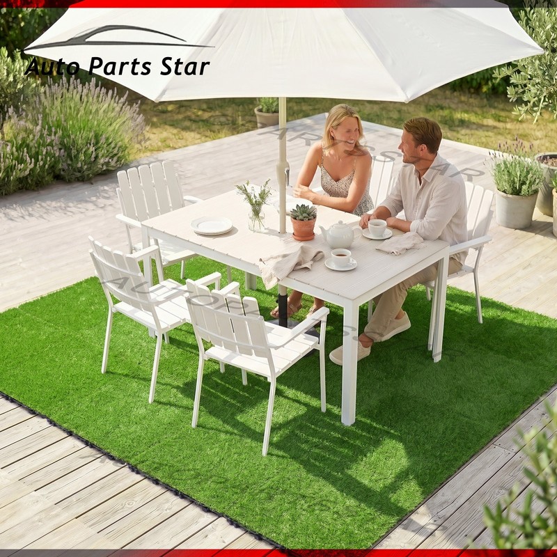 18 Interlocking Artificial Grass Tiles 12x12in Green Fake Turf Flooring gallery