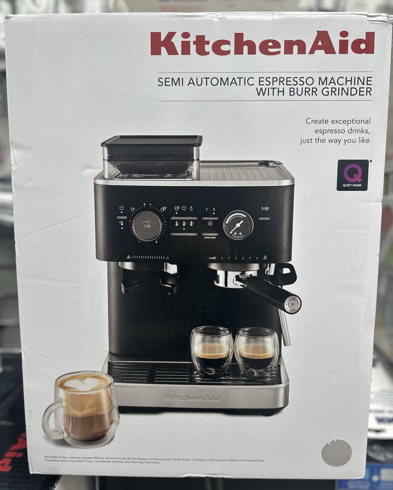 KitchenAid Semi-Automatic espresso machine With Burr Grinder Stainless Steel NEW gallery