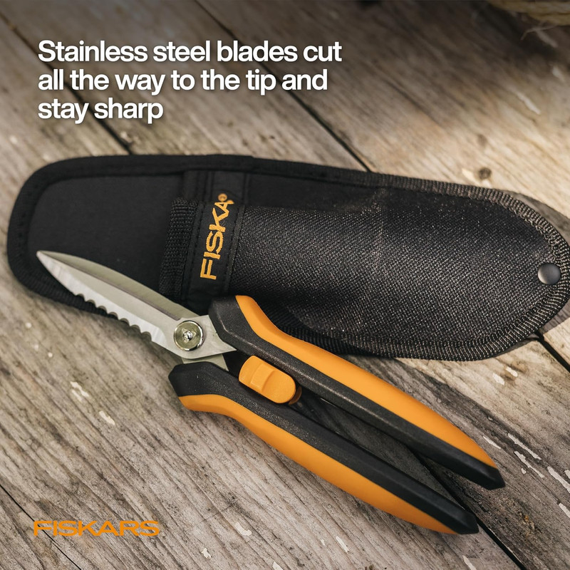Fiskars Pruning Shears for Gardening, Multipurpose 8" Garden Shears with Sheath gallery