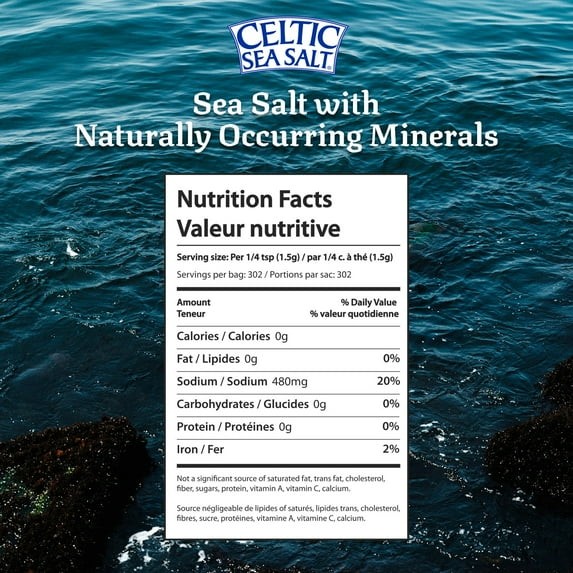 Light Grey Celtic Sea Salt Pound Resealable Bag–Additive-Free,Gluten-Free,454G. gallery