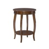 Furniture Hazelnut Round Shelf Table,, 18"L x 18"W x 24"H gallery