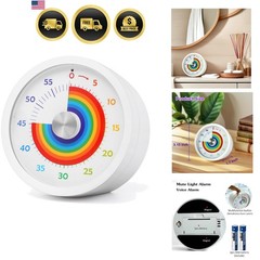 Rainbow Visual Timer with Silent Function – Perfect for Kitchen & Classroom Use