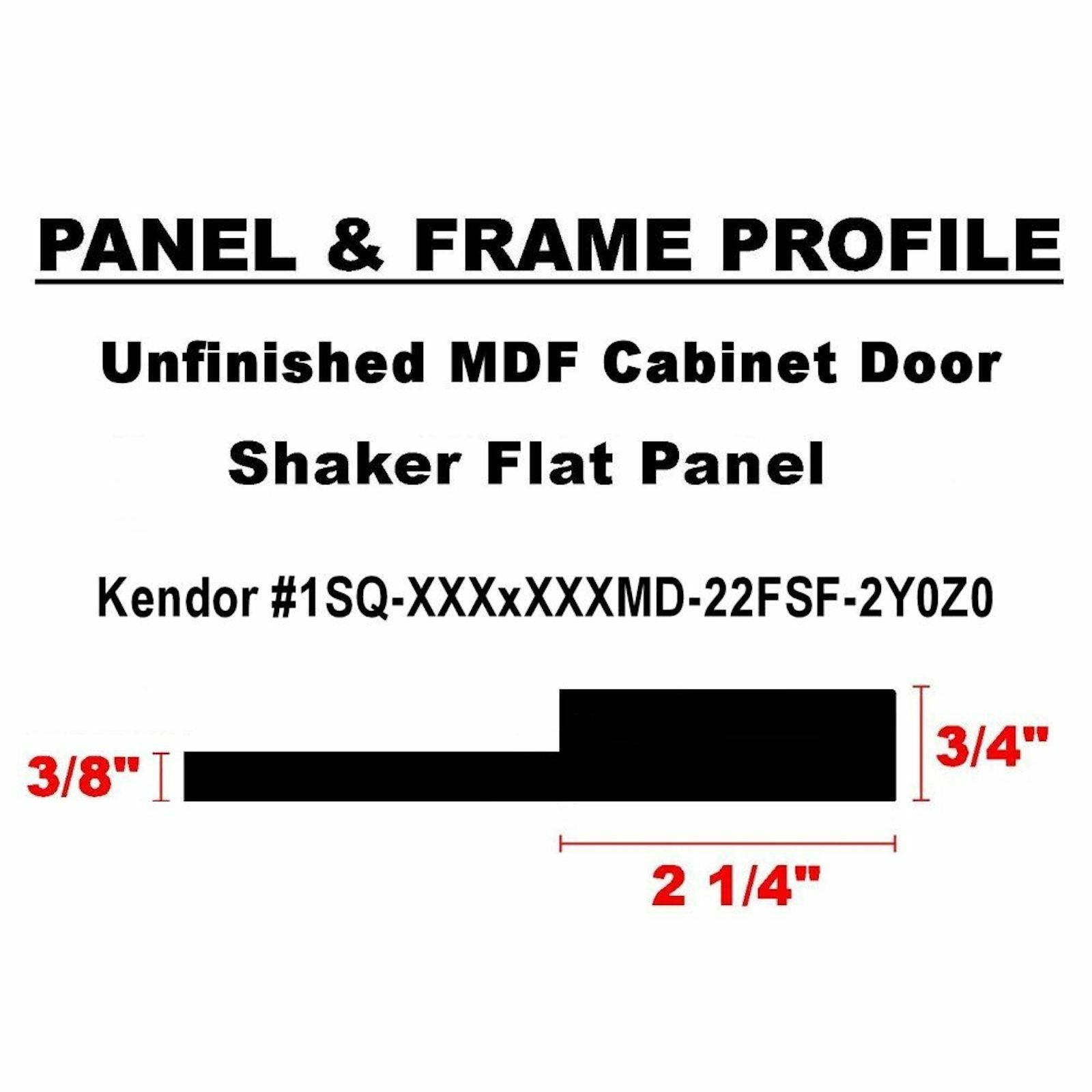 Unfinished MDF Shaker Cabinet Doors (Up to 24"H) gallery