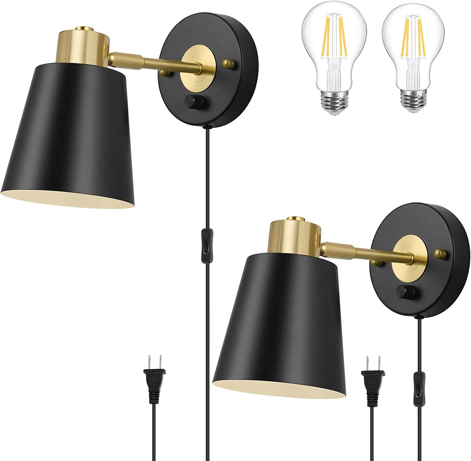 Wall Sconce Plug In Dimmable Wall Sconces Adjustable Wall Lights With Plug In Co gallery