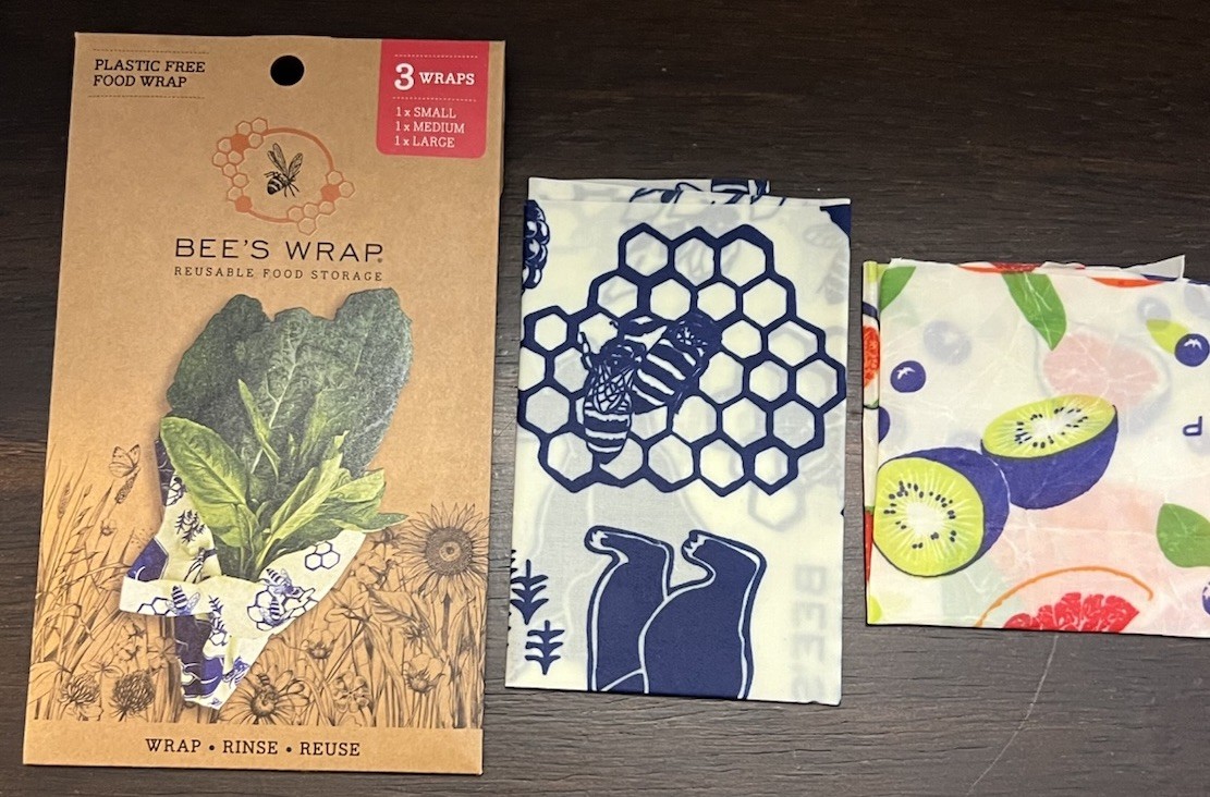 Bee’s Wrap Organic Reusable Food Storage, Food Wraps - Wrap Rinse Reuse TWO PACK gallery