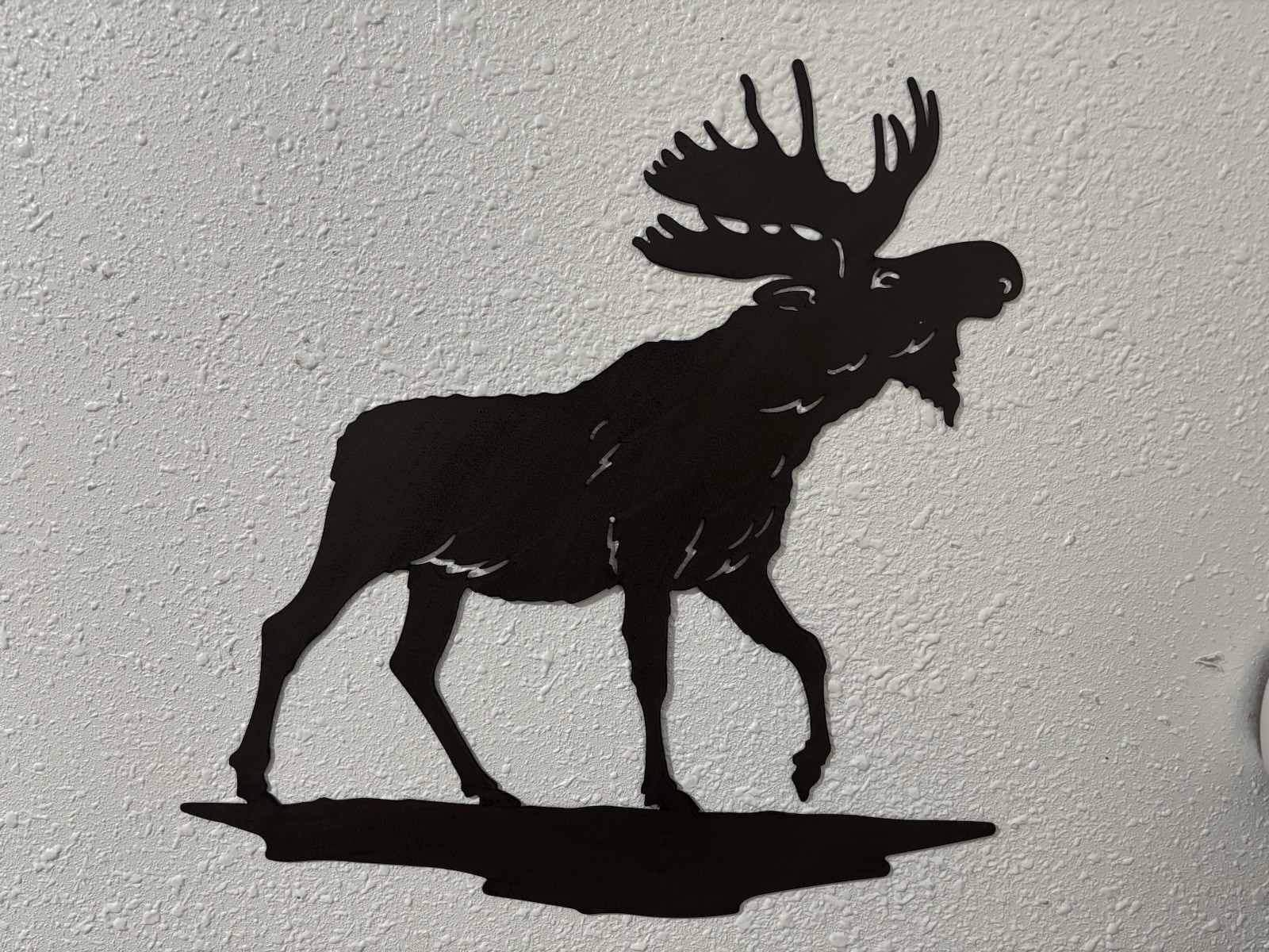 Rustic Metal Moose Wall Hanger 20 Inches By 19 Inches gallery