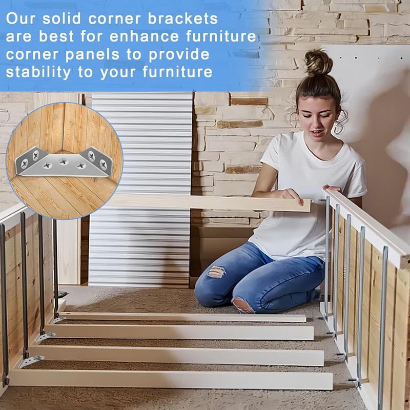 Lot Angle Corner Bracket Corner Brace Triangular Corner Connector For Furniture gallery