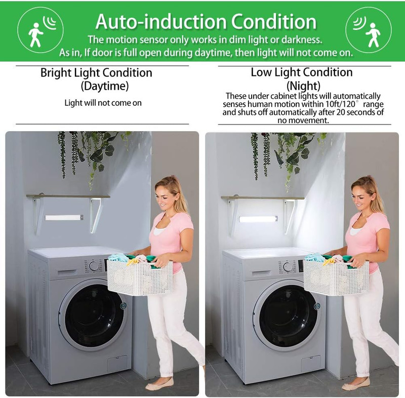 Rechargeable Motion Sensor Led Lights Ultra Thin Softer under Counter 54-LED Clo gallery