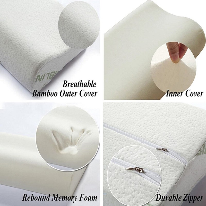 Cooling Memory Foam Pillow Gel Cervical Orthopedic Pillows for Neck Pain W/ Case gallery