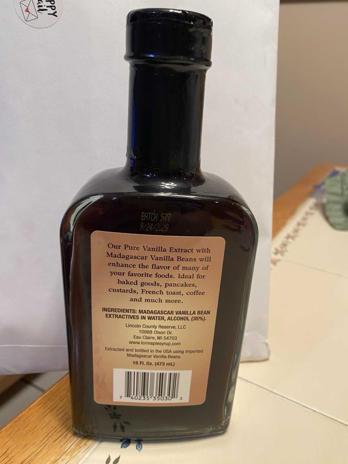 Pure VANILLA extract 16 oz gallery