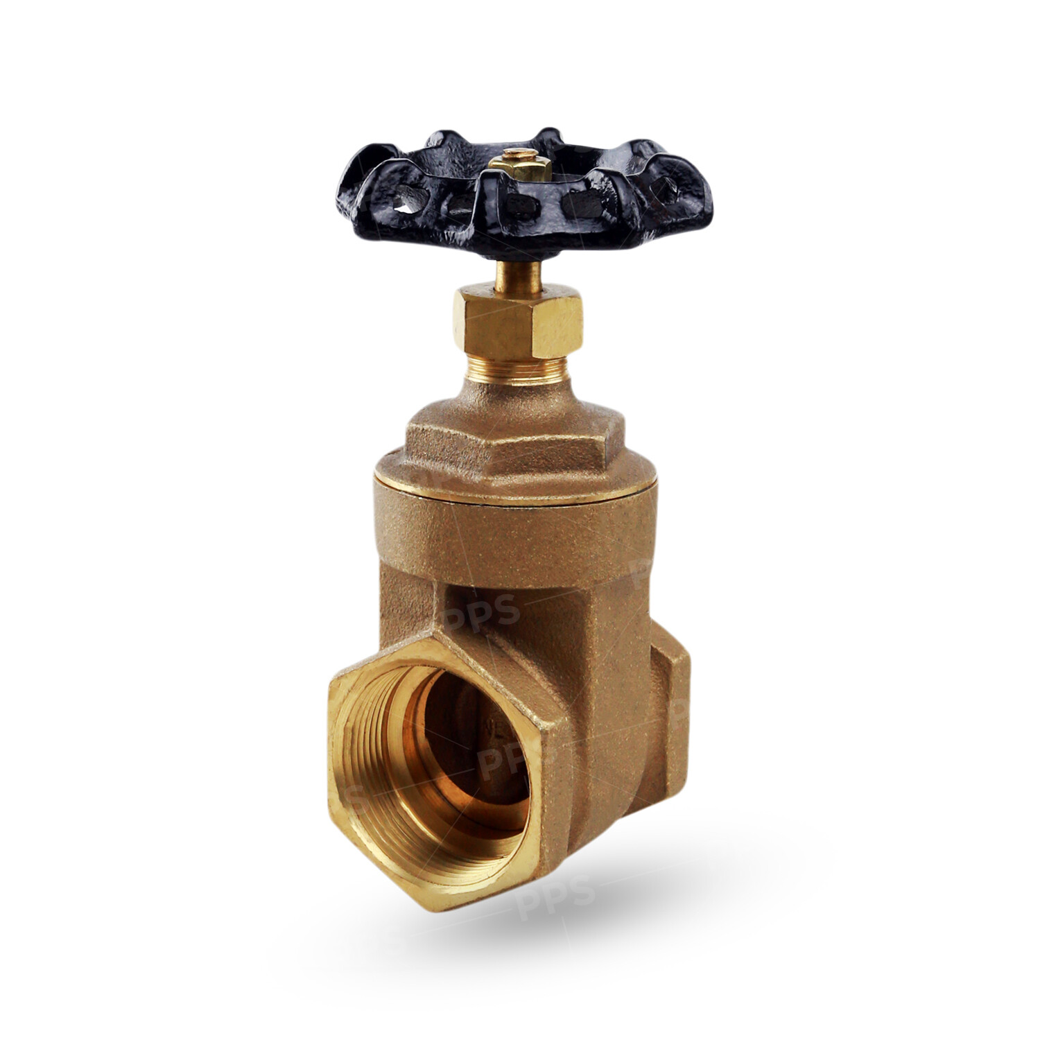 Midline Valve Heavy Duty Gate Valve with Wheel Handle, FIP, Cast Brass (5 Pack) gallery