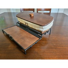 Longaberger Sort & Store Mail Basket Combo W Wrought Iron Docking Station Stand