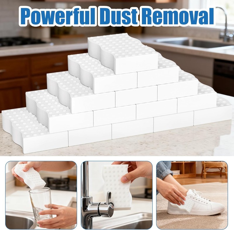 High Density Magic Sponge Eraser Melamine Foam Multipurpose Cleaning Scrubber gallery