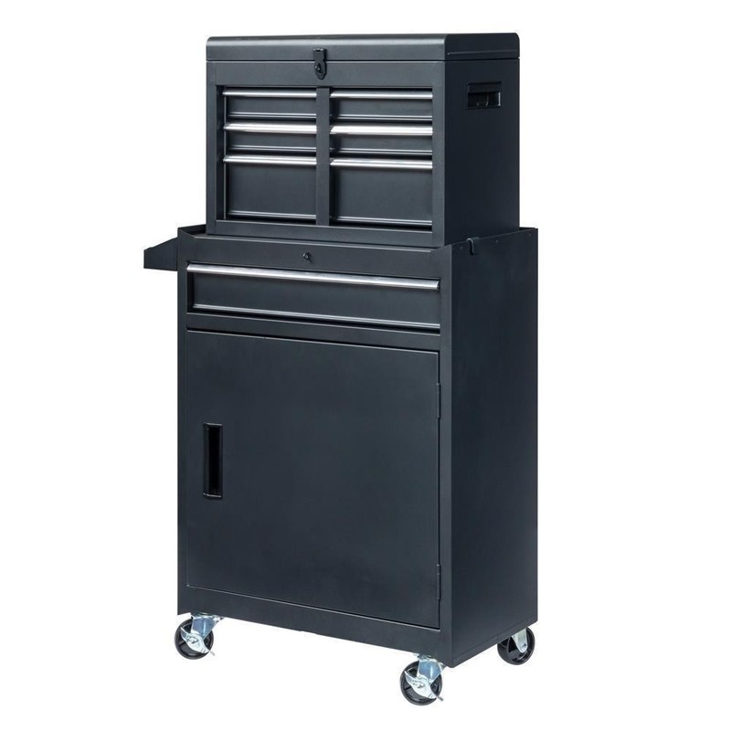 Tool Chest Tool Box Rolling Tool Storage Cabinet with 4 Drawers / Wheels Black gallery