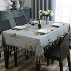 Chenille Classic Tablecloths Rectangle Square European Tassel Home Table Cover
