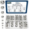 113PCS Locknuts Assortment Kit, 6#32 8#32 10#24 10#32 1/4-20 5/16-18 3/8-16 1... gallery