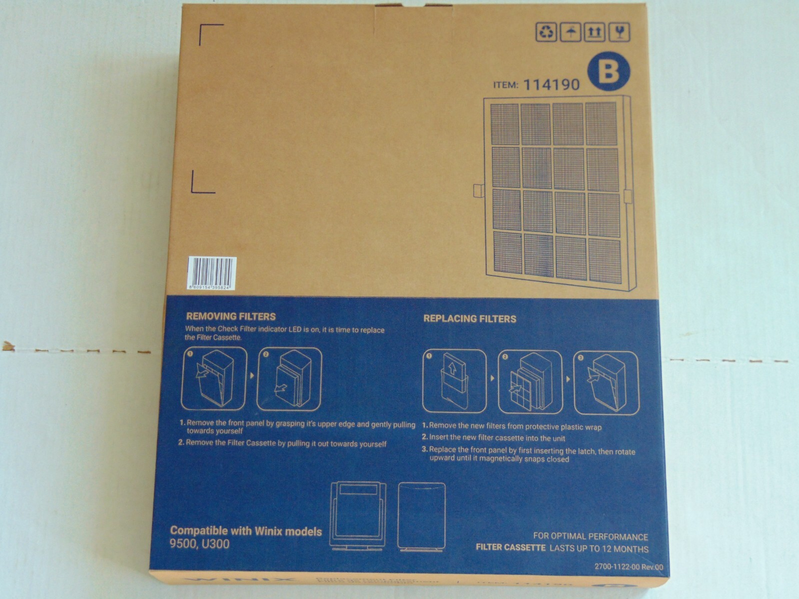 Winix Filter B (Item 114190) Compatible With Winix Models 9500, U300 gallery