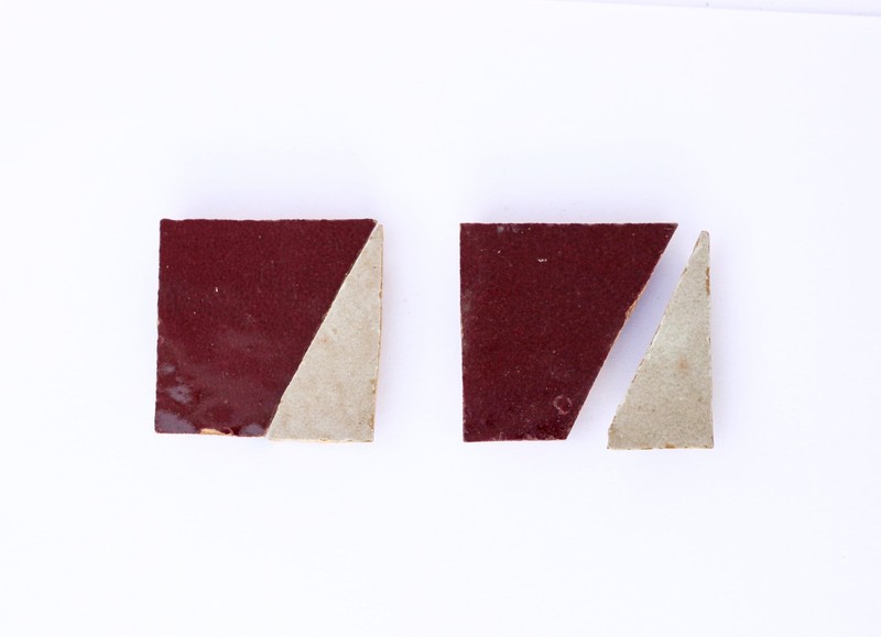 Geometric Triangle Cut Zellige Tile gallery