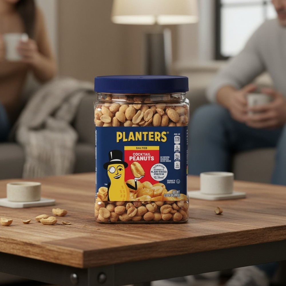 Bulk Salted Peanuts - Packed with 7g Protein in Kosher-Friendly 35oz Jar