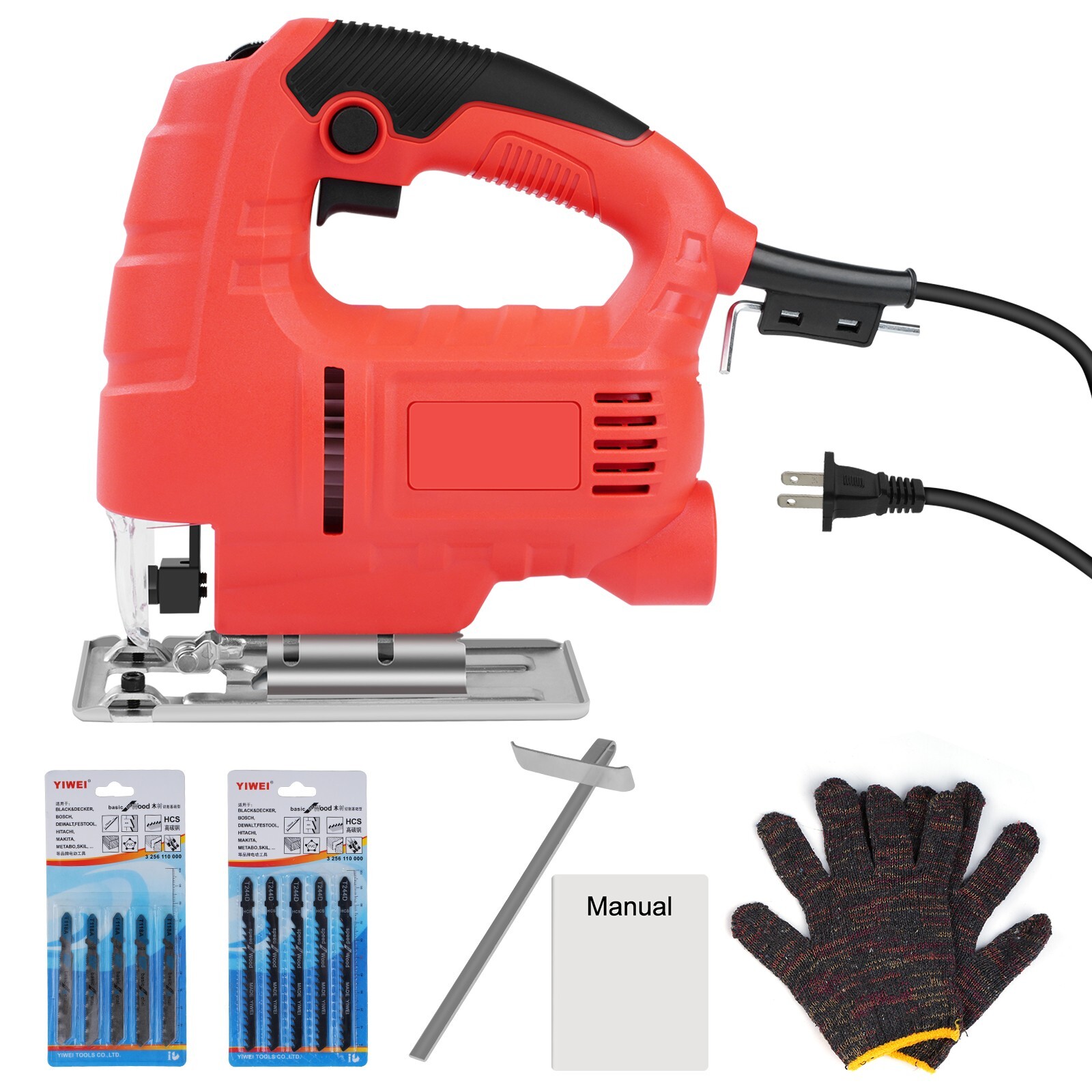 800W Electric Jig Saw 6-Speed Adjustable Wood Metal Cutter Tool 110V US Plug gallery
