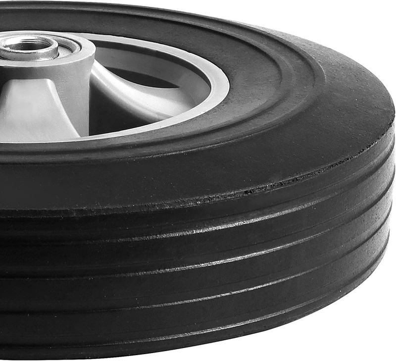 2 Pack 10 Inch Solid Rubber Tire 5/8 In Axle Size Hand Truck Wheels Replacement gallery