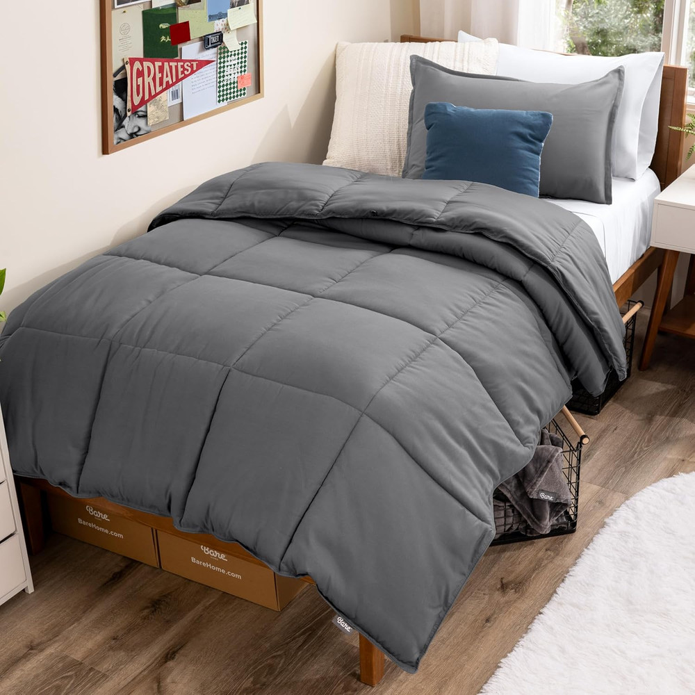 Comforter Set - Twin Extra Long Size - Ultra-Soft - Goose down Alternative - Pre