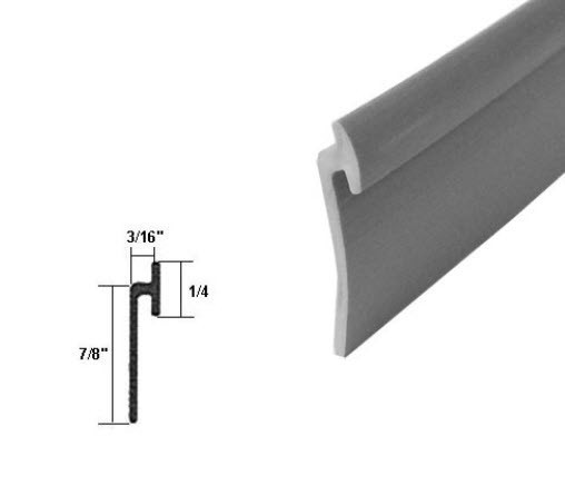Angled Gray Vinyl Framed Shower Door Drip Rail - 36 in. long gallery