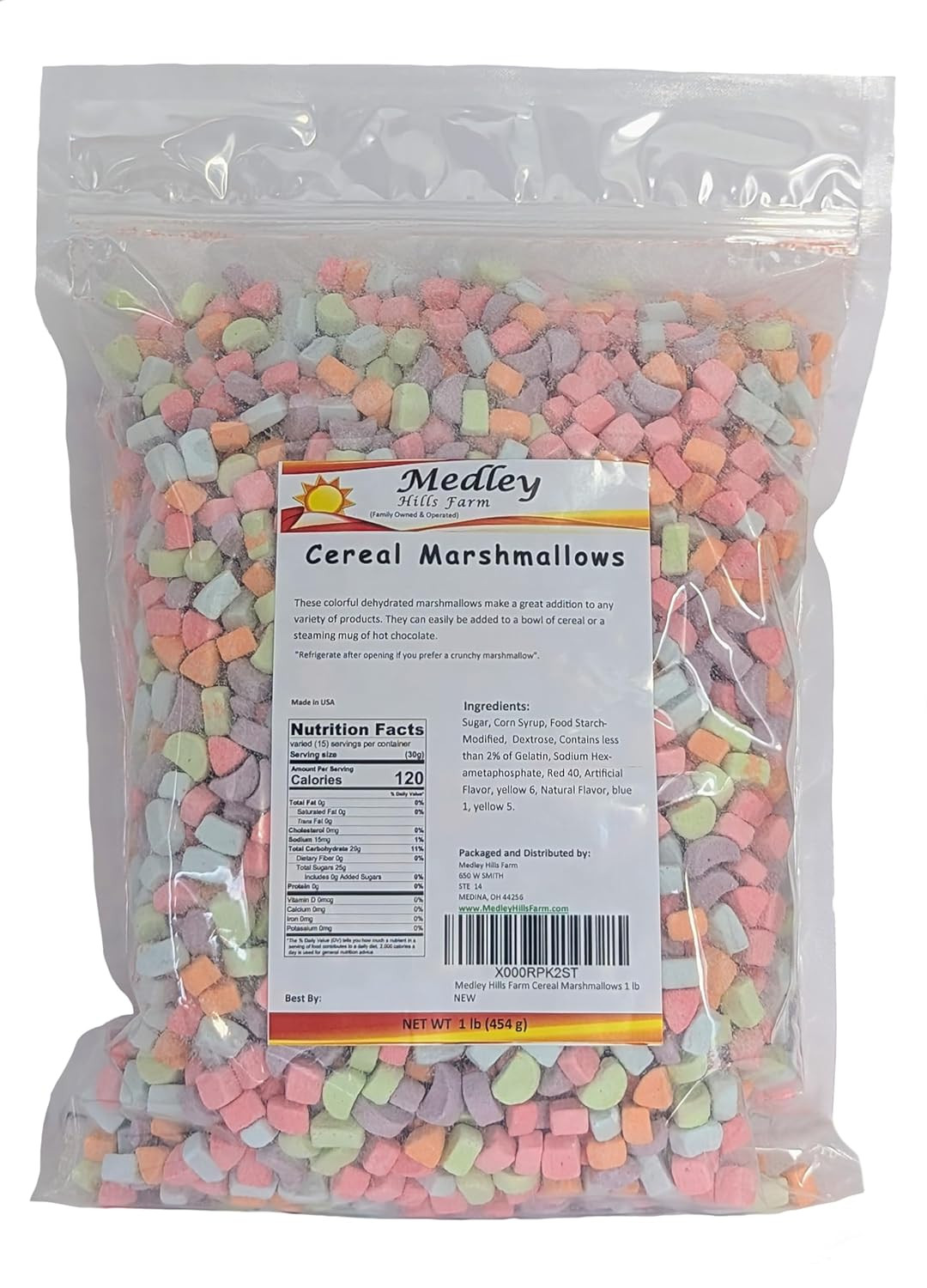 1lb Cereal Marshmallows Only Lucky Charms Treats Dehydrated Marshmellows gallery