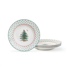 Spode Christmas Tree Polka Dot Tidbit Plates Set of 4 – Dishwasher Safe