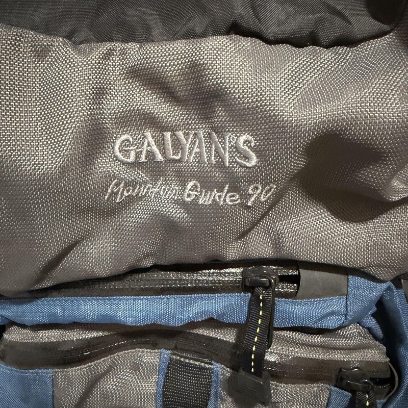 Galyan's Mountain Guide 90 Backpack Blue One Size Hiking Pack Trail Camping 3