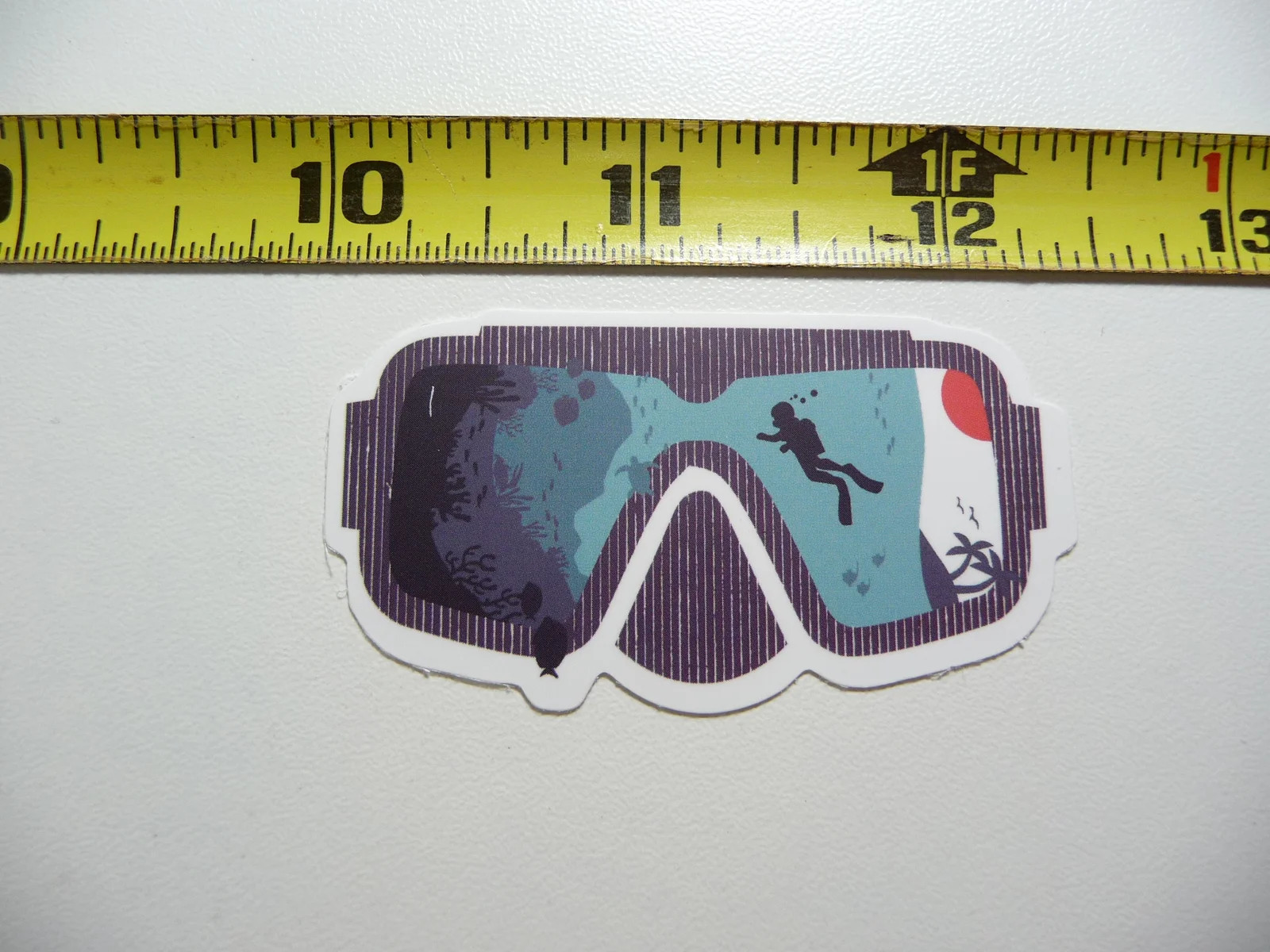 SNORKEL GOGGLES DIVER DIVING SMALL STICKER DECAL CAMPING TRAVEL VACATION gallery