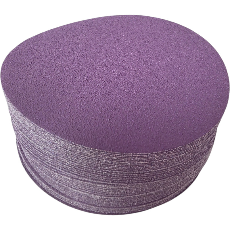 6 Inch Ceramic Hook & Loop Sandpaper Discs, No Holes, 50pcs Box, P40 to P800 gallery