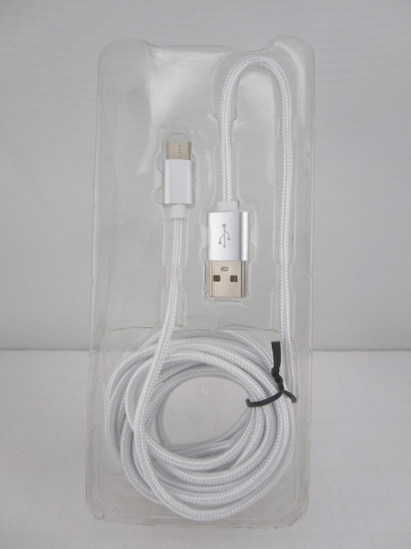 i Essentials WHITE Fast Charging Braided USB Type-C Cable 10 ft. - FREE SHIPPING gallery