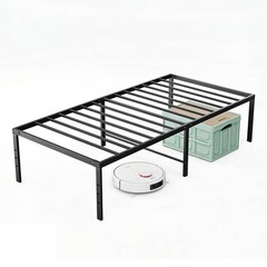 metal bed frame with Storage Space, Platform Foundation, No Box Spring Needed