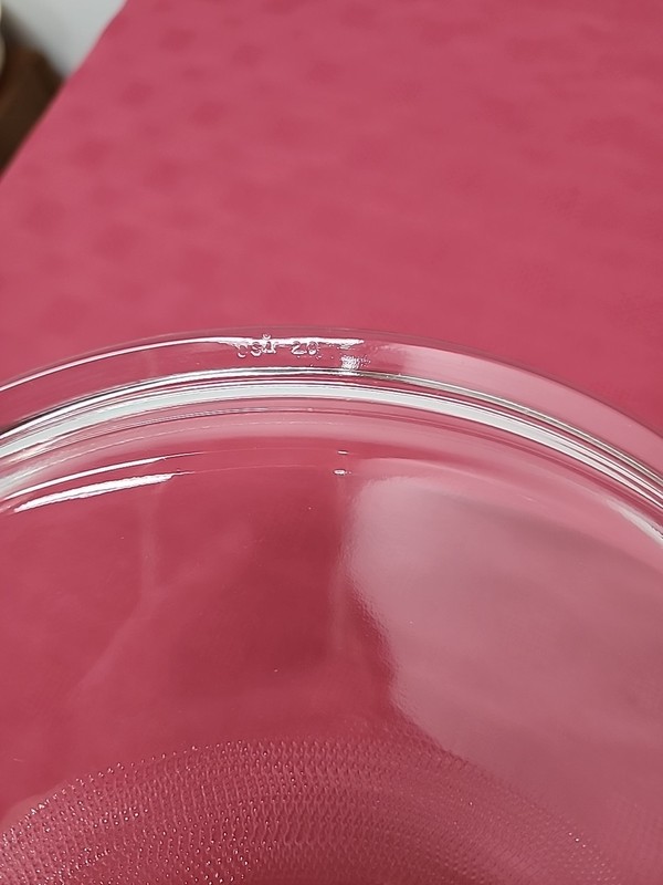 Clear Glass Replacement Lid Marked USA 20 12.25" Diameter 11.25 Inner Lip To Lip gallery