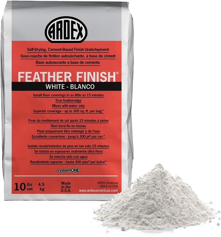 Ardex Feather Finish, Self-Drying, Cement Based Finishing 10 lbs Bag, White