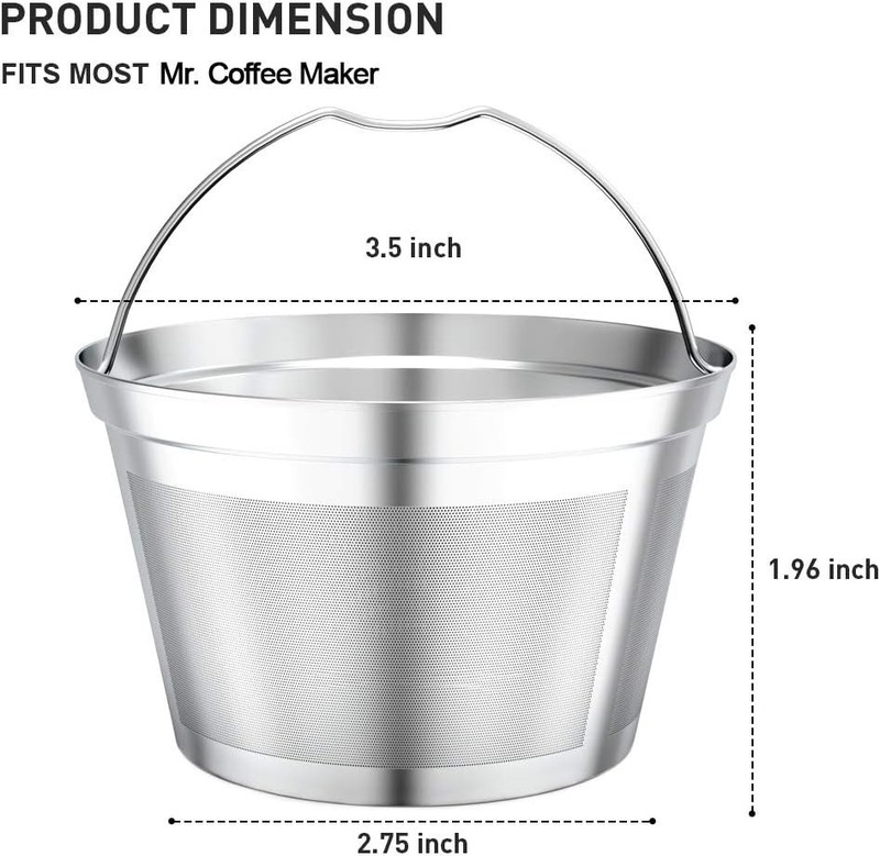 Reusable 4-5 Cup Basket Coffee Filter Stainless Steel Permanent for Mr. Coffee M gallery