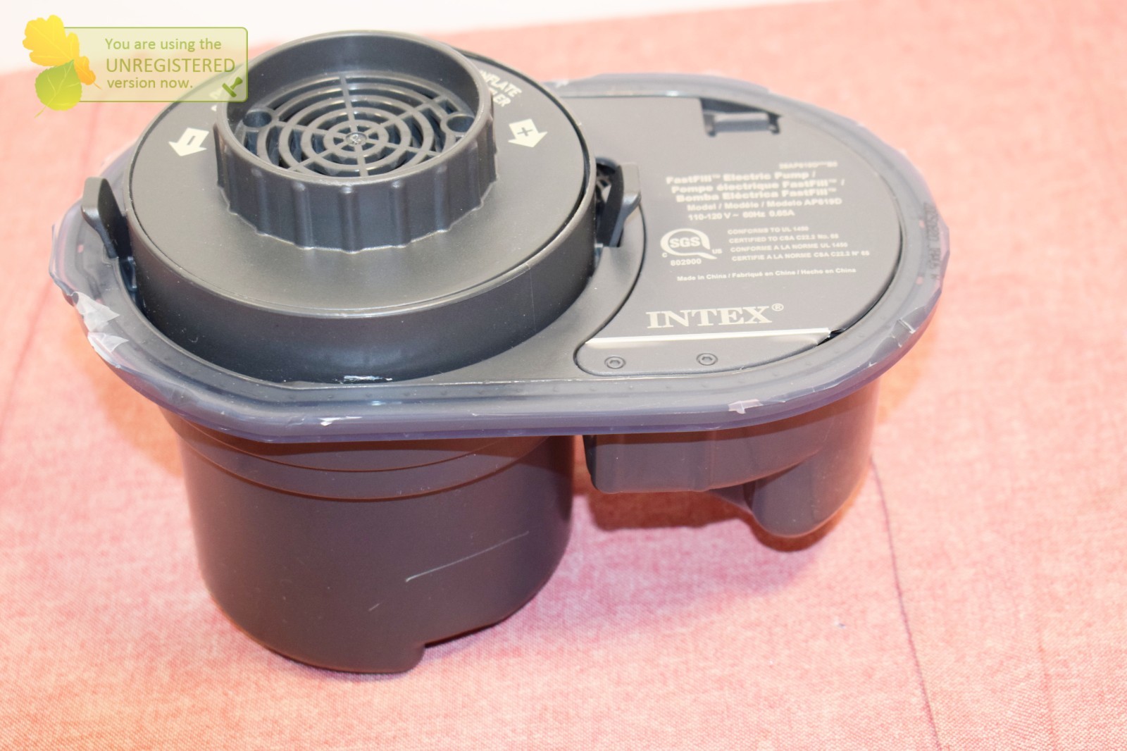 Intex Internal Air Mattress Fast Fill Electric Pump AP619D 110-120V 60Hz gallery