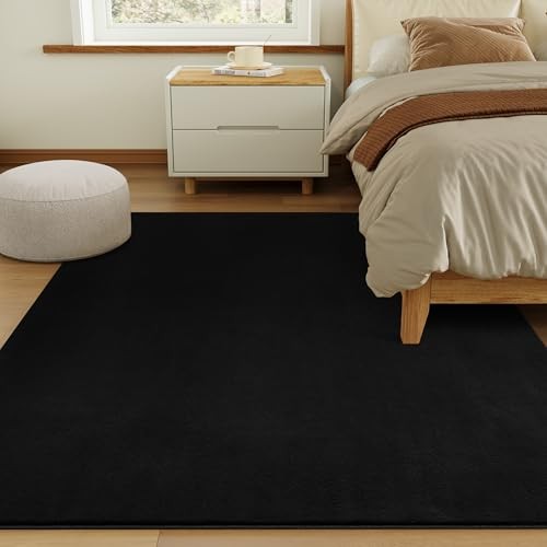 Solid Washable Area Rug - 3x5 Medium Pile Faux Cashmere Carpet for Living Room gallery